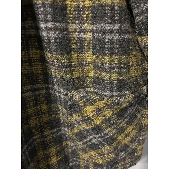 Lumière Coat Jacket Size Medium Gray Plaid Open Front Pockets NWT - Picture 4 of 9